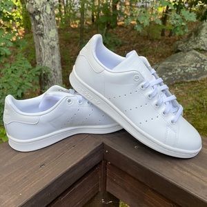 All white brand new never worn Adidas Stan Smiths